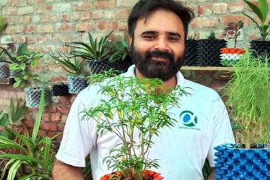 Young NRI Entrepreneur Returns to His Native Place with an Intent to Save Water in Gardening