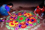 indian rangoli, how to make rangoli tools at home, spiritual and cultural significance of making rangoli outside the house, Ancient india