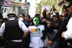 protests at Indian embassy in London, protests at Indian embassy in London, violent protests at indian embassy over revocation of article 370, Indian independence day